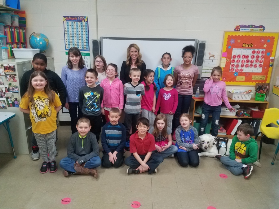 Jennifer Ketchmark and students in classroom