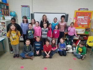 Jennifer Ketchmark and students in classroom