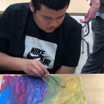 Student painting