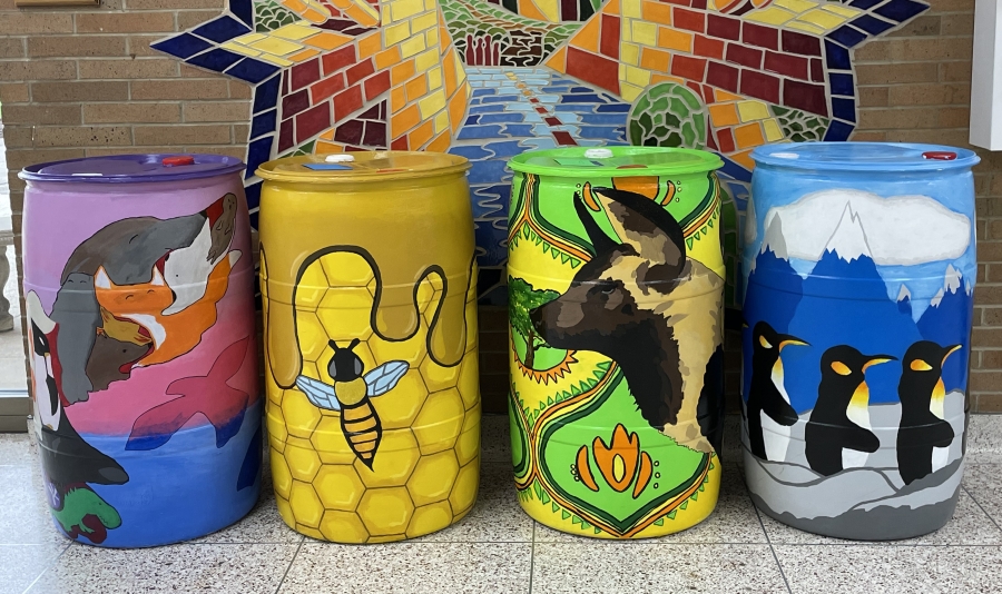 The 2021 Save Local Waters Rain Barrel Art Project Head to the Cincinnati Zoo!