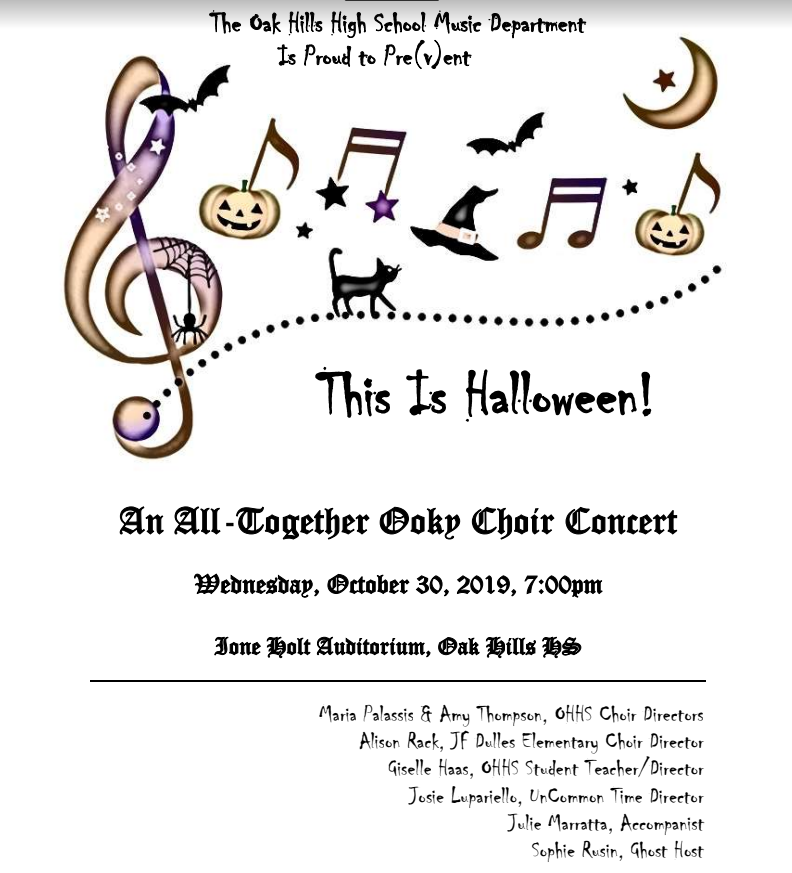 Halloween Concert October 30th 