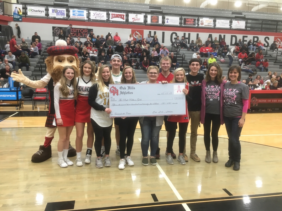 Games for the Cause check presentation to Pink Ribbon Girls for 2019