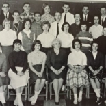 Class photo of Ione Holt and students