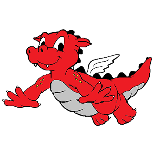 Delshire Elementary School dragon logo