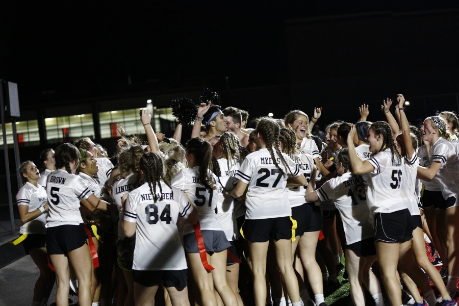 Oak Hills seniors celebrate their win